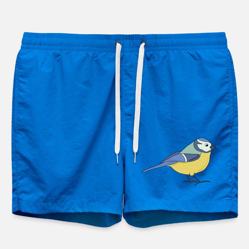 small blue, multicoloured - Swim Trunks - cobalt blue