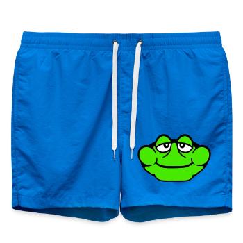 Frosch Kröte lächelt lustig Comic glücklich Cool - Badeshorts - Cobalt blue - Vorne