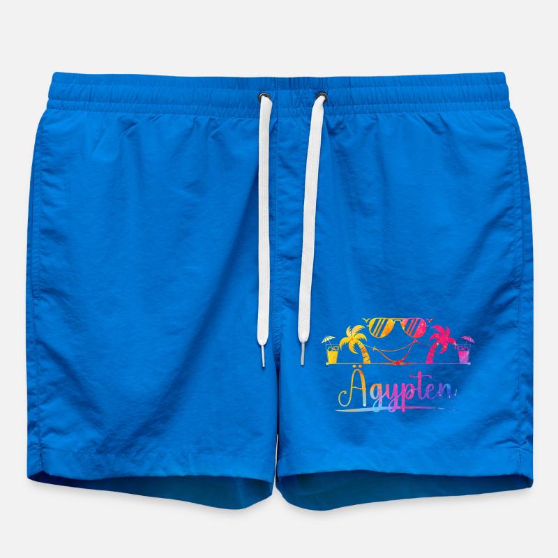 Palmiers tropicaux de plage d’Égypte - Short de bain - cobalt blue
