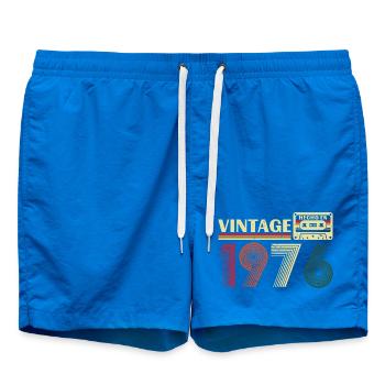 1976 Vintage Retro Birthday Gift - Swim Trunks - cobalt blue - Front