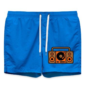 Retro Boombox Ghetto Blaster 80s - Swim Trunks - cobalt blue - Front