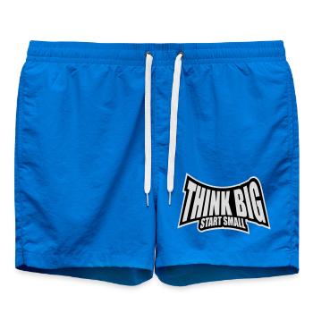 Think Big Start Small Motivation Mindset Growth - Swim Trunks - cobalt blue - Front