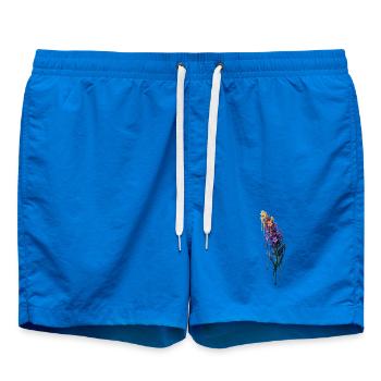 Lavender with dripping color - Swim Trunks - cobalt blue - Front