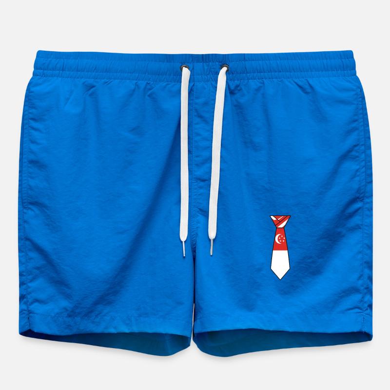 Cravate de Singapour – Conception du drapeau - Short de bain - cobalt blue