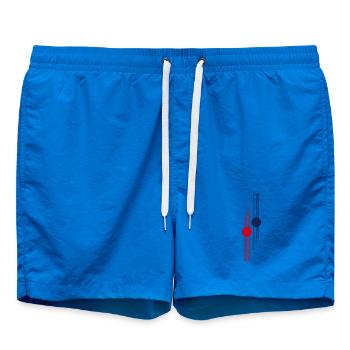 Impulsion géométrique rouge-bleu - Short de bain - cobalt blue - Devant