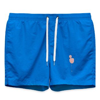Aquarelle Pastel Flamant Rose - Short de bain - cobalt blue - Devant - AI Model Male 185 light (185cm)