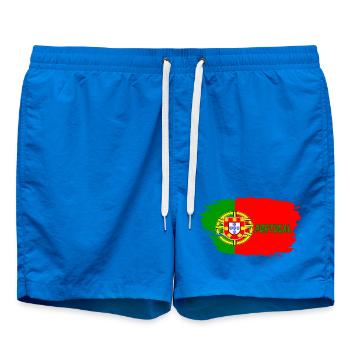 Portugal Flagge / Geschenk Lissabon Westeuropa - Badeshorts - Cobalt blue - Vorne