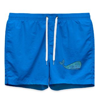 Illustration ludique de baleine bleue - Short de bain - cobalt blue - Devant