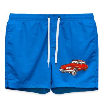 Roter Oldtimer Coupé Illustration - Badeshorts - Cobalt blue - Vorne