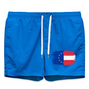EU Austria Flag Fusion - Swim Trunks - cobalt blue - Front
