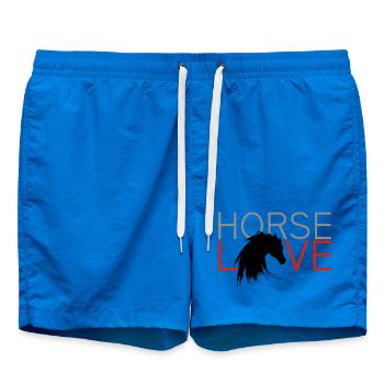 Amateurs de chevaux d’équitation crinière de tête de cheval cher - Short de bain - cobalt blue - Devant