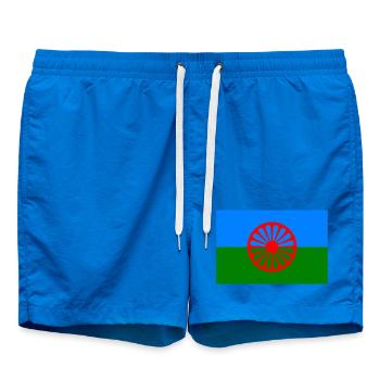 Romani Flag - Swim Trunks - cobalt blue - Front