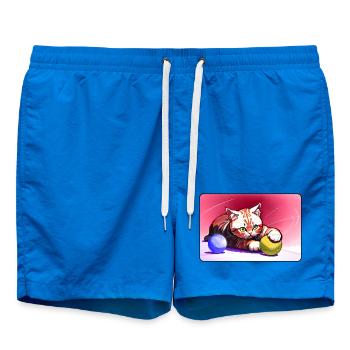 Rotgestreiftes Tigerkätzchen - Badeshorts - Cobalt blue - Vorne