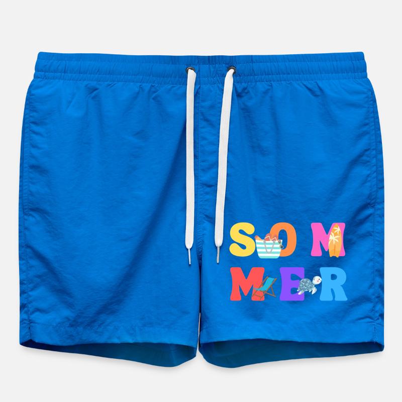 Été - Été - Amour d’été - Soleil - Short de bain - cobalt blue