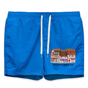 Heppenheim Altstadt., Amtsgasse Fachwerk, Odenwald - Badeshorts - Cobalt blue - Vorne