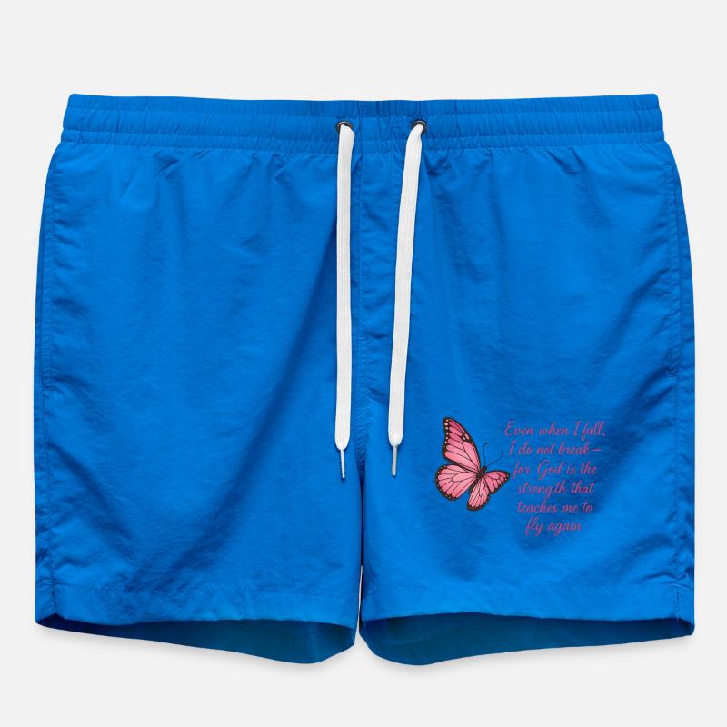 Inspiration papillon foi citation design - Short de bain - cobalt blue