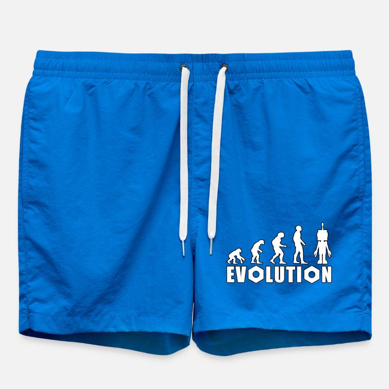 Evolution mit Roboterfigur Design - Badeshorts - Cobalt blue