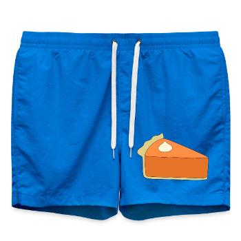 Kürbiskuchen Scheibe Illustration - Badeshorts - Cobalt blue - Vorne