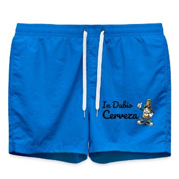 Humorous beer design with character - Swim Trunks - cobalt blue - Front