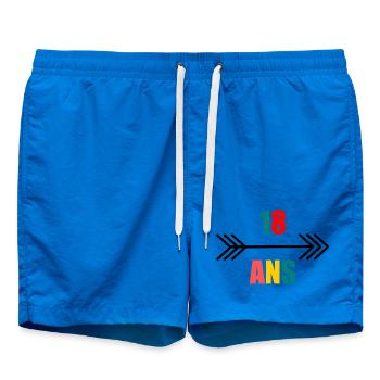 ANNIVERSARY. HAPPY BIRTHDAY. HAPPY BIRTHDAY. - Swim Trunks - cobalt blue - Front