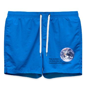 Wäre das Klima eine Bank! - Badeshorts - Cobalt blue - Vorne