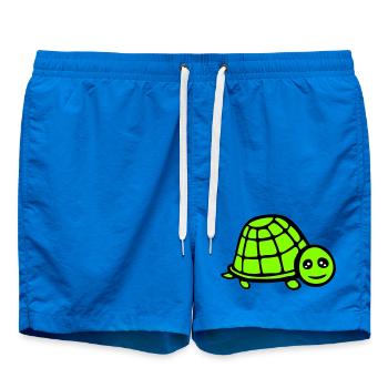 tortue mignonne souriante heureuse drôle - Short de bain - cobalt blue - Devant