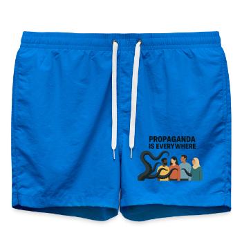 Propaganda is a picture of diversity everywhere - Swim Trunks - cobalt blue - Front