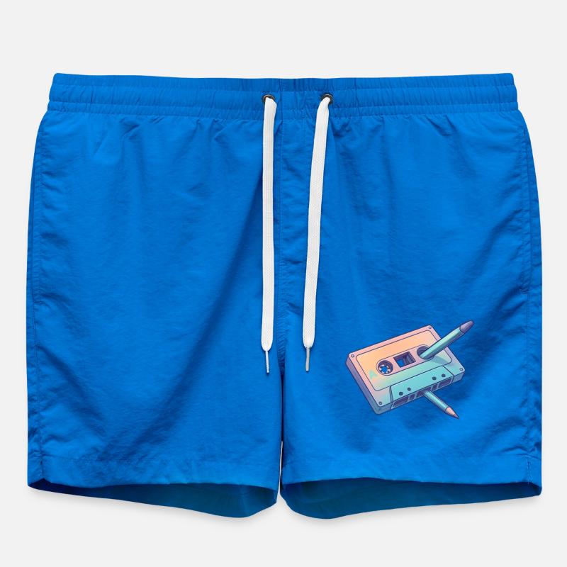 Cassette Crayon Pastel Retro - Short de bain - cobalt blue