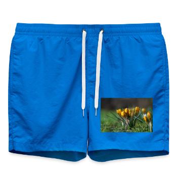 Gros plan de fleurs - Short de bain - cobalt blue - Devant