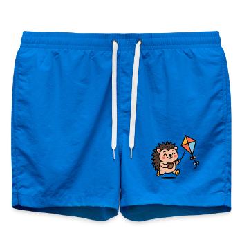 Hérisson avec cerf-volant et tasse - Short de bain - cobalt blue - Devant