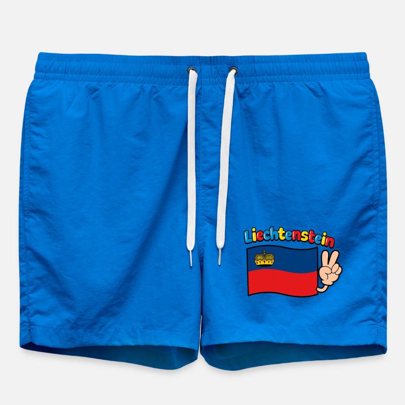Liechtenstein Flag - Swim Trunks - cobalt blue