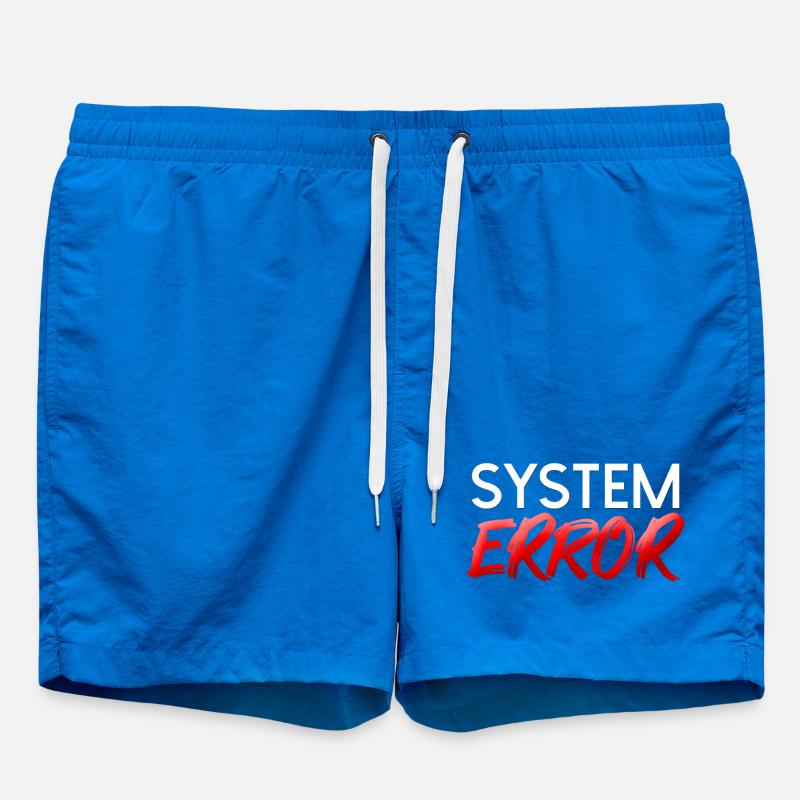 Neon Brush System Error - Swim Trunks - cobalt blue