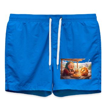 Tatar Babushka explains to the Russian Beljas - Swim Trunks - cobalt blue - Front