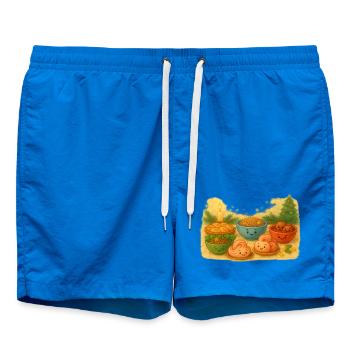 Festive with buckwheat salad and struganina - Swim Trunks - cobalt blue - Front