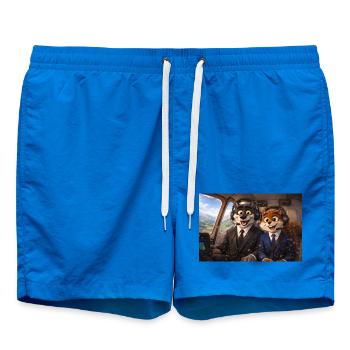Flieger-Maskottchen im Cockpit - Badeshorts - Cobalt blue - Vorne
