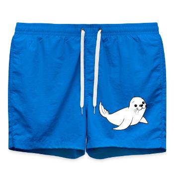 Robbe Seehund Robben Seehunde Norddeutschland - Badeshorts - Cobalt blue - Vorne