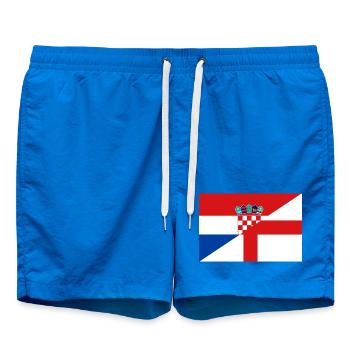 Croatia England Flag - Swim Trunks - cobalt blue - Front