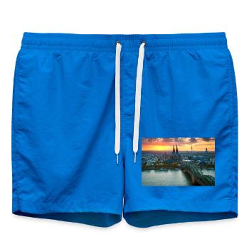 Kölner Dom im Abendlicht - Badeshorts - Cobalt blue - Vorne