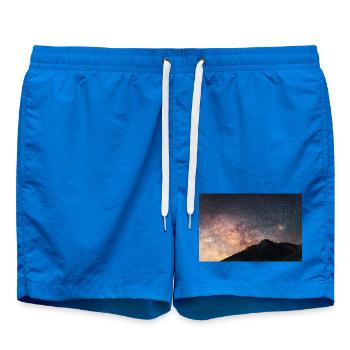Gros plan de la Voie lactée sur les montagnes Agrafa - Short de bain - cobalt blue - Devant