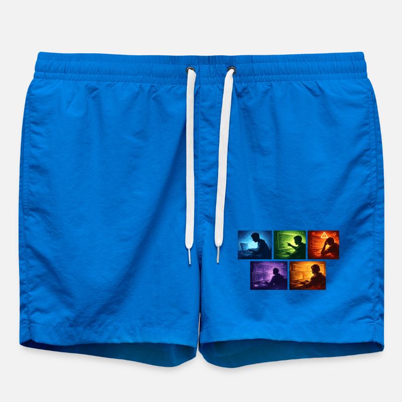 Neon-Coding: Bildschirmwelten - Badeshorts - Cobalt blue