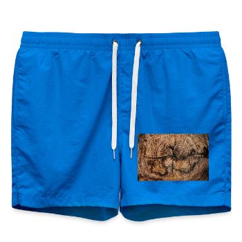 Close up of an acacia trunk - Swim Trunks - cobalt blue - Front