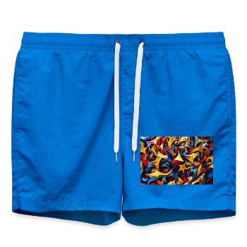 Formes d’étoiles colorées abstraites - Short de bain - cobalt blue - Devant