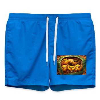 Rocking chick band in suitcase - Swim Trunks - cobalt blue - Front