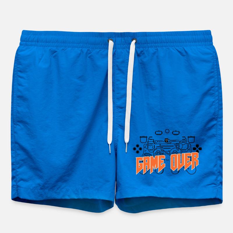 Game Over Rétro Orange Bold - Short de bain - cobalt blue