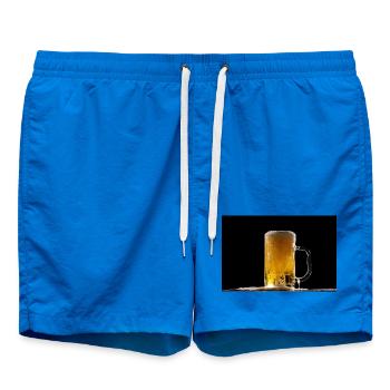 Chope de bière dans le noir : mousse scintillante - Short de bain - cobalt blue - Devant
