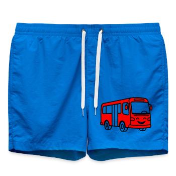 Dessin animé de bus - Short de bain - cobalt blue - Devant