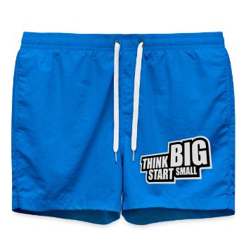 Think Big Start Small Motivation Mindset Growth - Swim Trunks - cobalt blue - Front