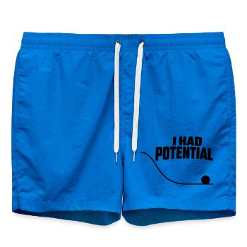 I Had Potential Energie Potentielle Physique Humou - Short de bain - cobalt blue - Devant - AI Model Male 185 light (185cm)