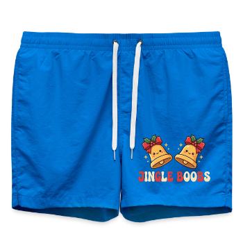 Jingle Boobies mit Weihnachts Glocken Weihnachten - Badeshorts - Cobalt blue - Vorne - AI Model Male 185 light (185cm)