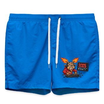 Feuer Ziege Rage Quit - Gamer Ziege Game Over  - Badeshorts - Cobalt blue - Vorne - AI Model Male 185 light (185cm)
